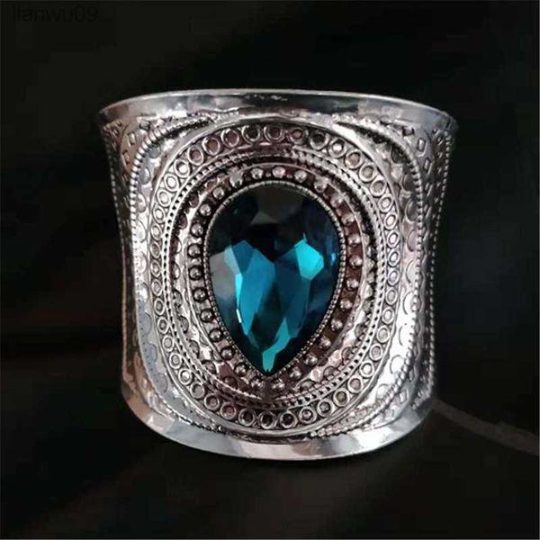 vintage bohemia wide cuff bracelets bangles for women ancient pulsera water drop crystal stone bangles turkish jewelry l230704, Black
vintage bohemia wide cuff bracelets bangles for women ancient pulsera water drop crystal stone bangles turkish jewelry l230704, Black