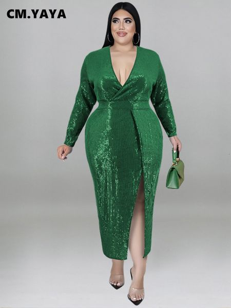 plus size dresses cm.yaya plus size sequined women wrap v-neck long sleeve high side slit maxi long party club even bodycon midi dress 23072, Black
plus size dresses cm.yaya plus size sequined women wrap v-neck long sleeve high side slit maxi long party club even bodycon midi dress 23072, Black