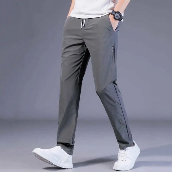 mens pants ice silk casual trousers summer quick drying gym thin solid fashion pockets straight pantalon 230720, Black
mens pants ice silk casual trousers summer quick drying gym thin solid fashion pockets straight pantalon 230720, Black