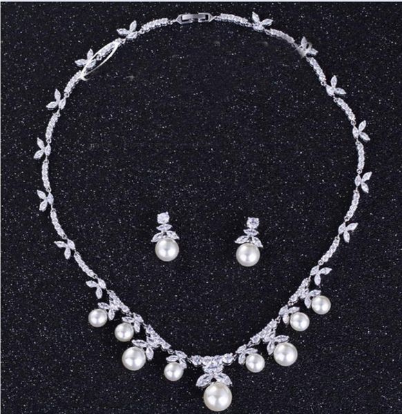 brand new 2019 exquisite pearls rhinestone platinum jewelry necklace earring set for wedding bridal prom evening9318365, White
brand new 2019 exquisite pearls rhinestone platinum jewelry necklace earring set for wedding bridal prom evening9318365, White