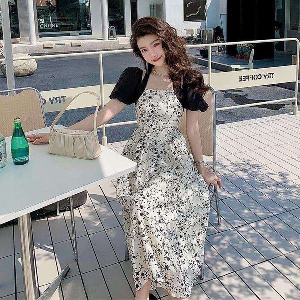 elegant break french dress womens summer gentle style slimming square collar puff sleeve floral skirt, Black;gray
elegant break french dress womens summer gentle style slimming square collar puff sleeve floral skirt, Black;gray