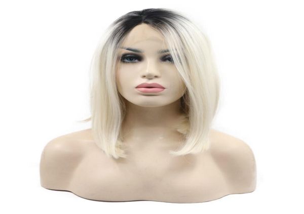 dark roots ombre platinum blonde bob hairstyle synthetic lace front wigs middle parting 60 short straight heat resistant fiber ha3771168, Black
dark roots ombre platinum blonde bob hairstyle synthetic lace front wigs middle parting 60 short straight heat resistant fiber ha3771168, Black