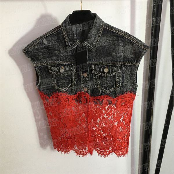 lace stitching denim vest tanks for women designer sleeveless tank hiphop street style t shirts top, White
lace stitching denim vest tanks for women designer sleeveless tank hiphop street style t shirts top, White