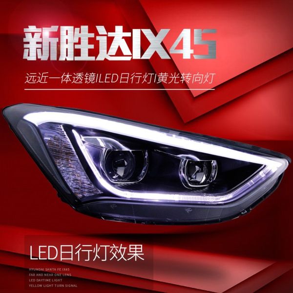 car led xenon headlight for hyundai santafe ix45 20 13-20 16 head light parking running start up animation streamer front lamp
car led xenon headlight for hyundai santafe ix45 20 13-20 16 head light parking running start up animation streamer front lamp
