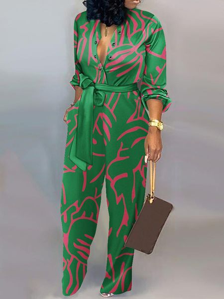 women's jumpsuits rompers allover print long sleeve belted jumpsuit 230719, Black;white
women's jumpsuits rompers allover print long sleeve belted jumpsuit 230719, Black;white