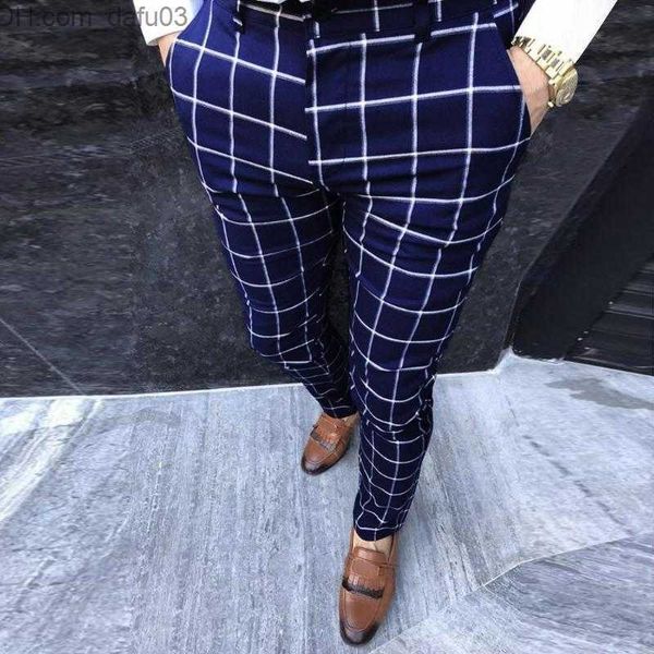 men's pants fashion men pants casual business slim fit plaid print zipper long pants trousers fashion long men's sweatpants street, Black
men's pants fashion men pants casual business slim fit plaid print zipper long pants trousers fashion long men's sweatpants street, Black