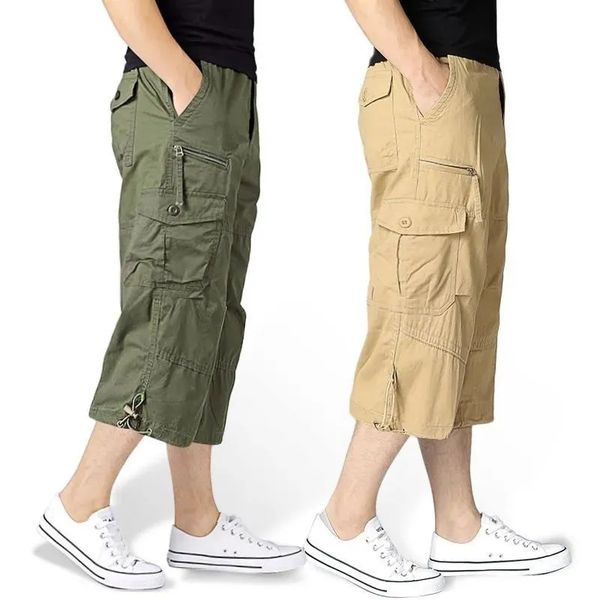 long length cargo shorts men summer multi-pocket casual cotton elastic capris pants men military tactical short breeches 4xl, White;black
long length cargo shorts men summer multi-pocket casual cotton elastic capris pants men military tactical short breeches 4xl, White;black