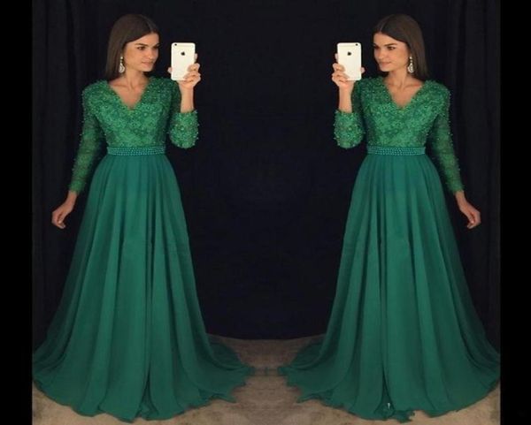 emerald green lace chiffon long sleeve prom pageant dresses modest vneck beaded plus size women formal occasion evening dress3231665, Black
emerald green lace chiffon long sleeve prom pageant dresses modest vneck beaded plus size women formal occasion evening dress3231665, Black