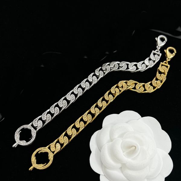 gold silver retro carved pattern letter light luxury personalized men women couple bracelet chain vintage bangles brass material jewelry hol, Black
gold silver retro carved pattern letter light luxury personalized men women couple bracelet chain vintage bangles brass material jewelry hol, Black