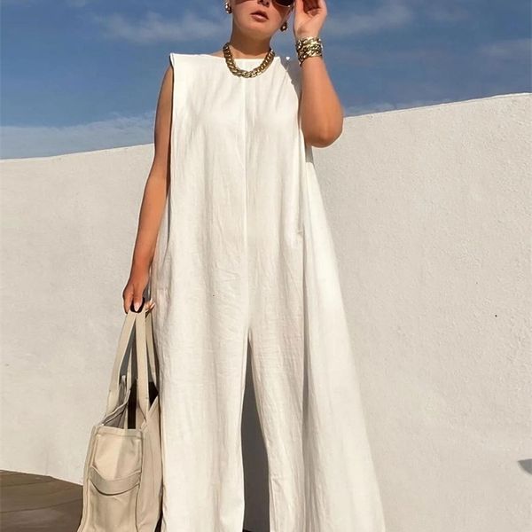 women's jumpsuits rompers cm yaya women sleeveless straight wide leg jumpsuit streetwear elegant chic loose playsuit romper set outfits, Black;white
women's jumpsuits rompers cm yaya women sleeveless straight wide leg jumpsuit streetwear elegant chic loose playsuit romper set outfits, Black;white