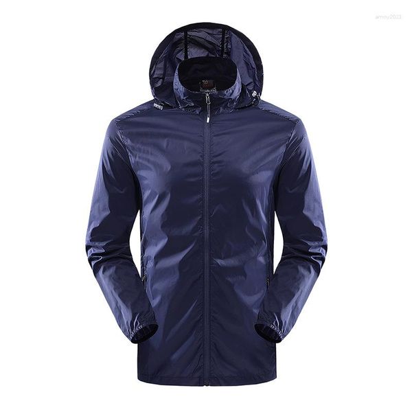 

Mens Jackets MRMT 2023 Brand Lightweight Breathable Overcoat For Male Uv Resistant Jacket Quick Drying Outer Wear Garment, Cowboy blue