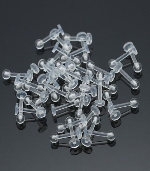 100pc labret lip rings clear bioplastic lip piercing bar 16g antiallergic body piercing jewelry 8mm invisible whole1621959, Silver
100pc labret lip rings clear bioplastic lip piercing bar 16g antiallergic body piercing jewelry 8mm invisible whole1621959, Silver