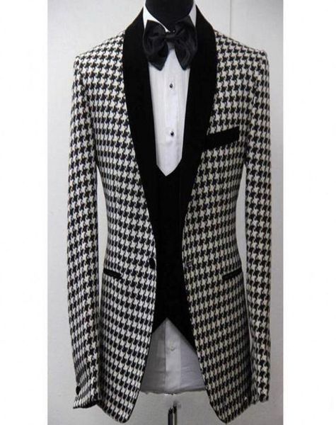 custom design houndstooth groom tuxedos black shawl lapel groomsmen mens wedding tuxedos fashion man 3 piece suitjacketpantsves8739628, Black;gray
custom design houndstooth groom tuxedos black shawl lapel groomsmen mens wedding tuxedos fashion man 3 piece suitjacketpantsves8739628, Black;gray
