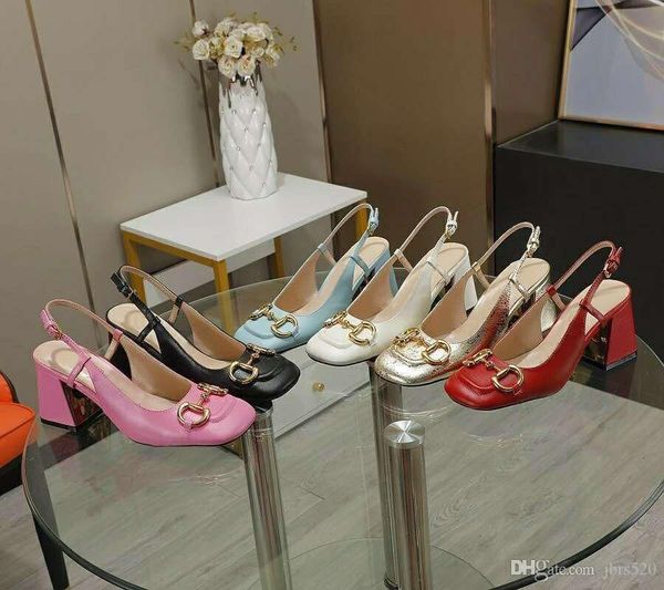 2021 summer beach designer casual sandals fashion 100% leather belt buckle thick heel heels baotou lady metal cowhide letter work women shoe, Black
2021 summer beach designer casual sandals fashion 100% leather belt buckle thick heel heels baotou lady metal cowhide letter work women shoe, Black