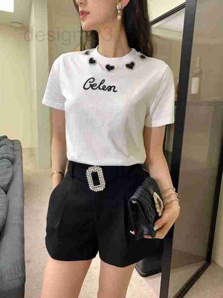 women's t-shirt designer embroidery letter short sleeve t-shirt 2023 summer new age reducing love nail drill ins half slim pqlg, White
women's t-shirt designer embroidery letter short sleeve t-shirt 2023 summer new age reducing love nail drill ins half slim pqlg, White