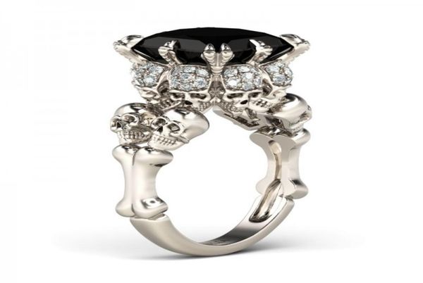 size 510 vintage punk fashion jewelry 10kt white gold filled princess cut black sapphire cz diamond party women wedding skull rin4866566, Slivery;golden
size 510 vintage punk fashion jewelry 10kt white gold filled princess cut black sapphire cz diamond party women wedding skull rin4866566, Slivery;golden
