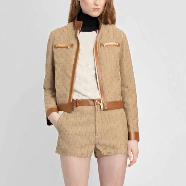 designer women jacket two piece set pants short clothes outerwears crew neck luxury brand clothing long sleeves leisure style sportswear wit, White
designer women jacket two piece set pants short clothes outerwears crew neck luxury brand clothing long sleeves leisure style sportswear wit, White