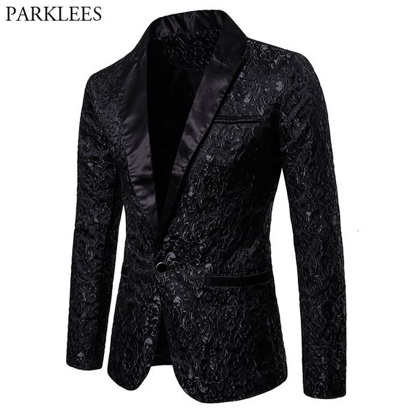 men's suits blazers black jacquard bronzing floral blazer men luxury brand single button suit jacket wedding party stage costume homme, White;black
men's suits blazers black jacquard bronzing floral blazer men luxury brand single button suit jacket wedding party stage costume homme, White;black