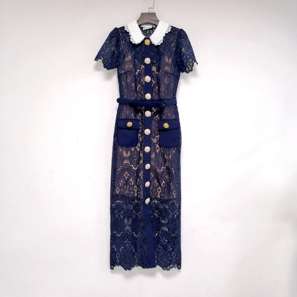 basic casual dresses water soluble lace navy blue peter pan collar pocket buttons decoration women dress high waist slim temperament pencil, Black;gray
basic casual dresses water soluble lace navy blue peter pan collar pocket buttons decoration women dress high waist slim temperament pencil, Black;gray