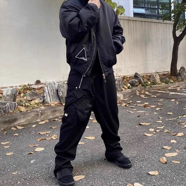 undermycar limited color block pants side zipper pocket back zipper loose straight functional clothes buckle splicing pants, Black
undermycar limited color block pants side zipper pocket back zipper loose straight functional clothes buckle splicing pants, Black
