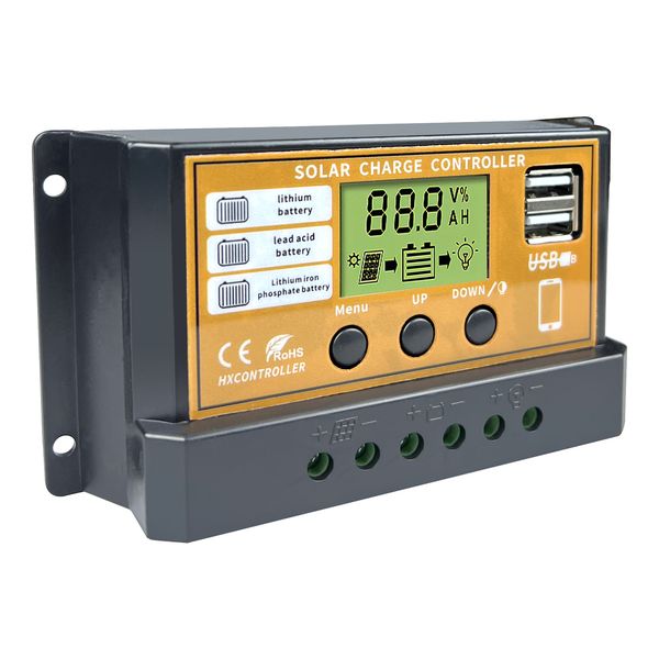 10a 20a 30a pwm 720w 480w 360w 50vdc solar charge controlle dual usb lcd display solar system regulator for 12v 24v lifepo4 lithium gel batt
10a 20a 30a pwm 720w 480w 360w 50vdc solar charge controlle dual usb lcd display solar system regulator for 12v 24v lifepo4 lithium gel batt