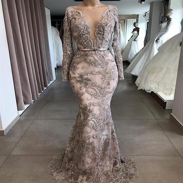 luxury beaded mermaid evening dresses long sleeves deep v neck lace pageant prom dress formal party gowns240l, Black;red
luxury beaded mermaid evening dresses long sleeves deep v neck lace pageant prom dress formal party gowns240l, Black;red