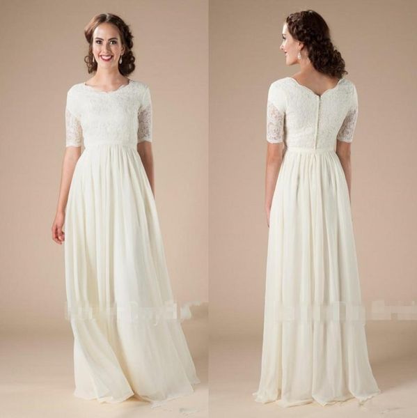 lace chiffon boho modest wedding dresses with short sleeves boho bridal gowns aline floor length reception informal lds wed dress3737061, White
lace chiffon boho modest wedding dresses with short sleeves boho bridal gowns aline floor length reception informal lds wed dress3737061, White