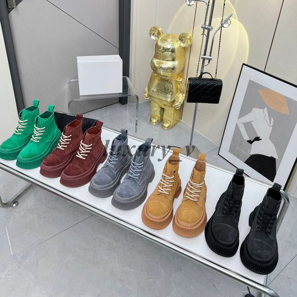 designer boots lace-up women ankle yellow boots suede thick bottom boots black brown desert combat booties with box
designer boots lace-up women ankle yellow boots suede thick bottom boots black brown desert combat booties with box