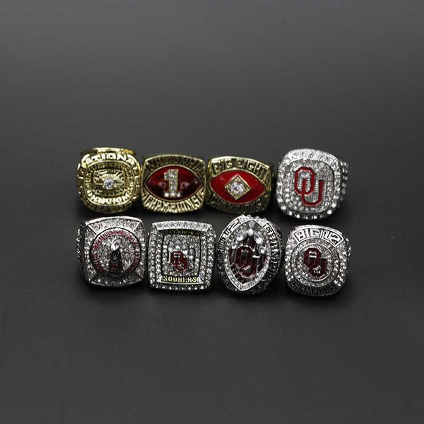 8 oklahoma state university pacesetter peach bowl ncaa university championship ring set, Golden;silver
8 oklahoma state university pacesetter peach bowl ncaa university championship ring set, Golden;silver