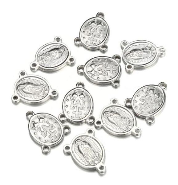 50pcslot stainless steel religious rosary centerpiece modonna rosary virgin mary charms connectors for jewelry diy crafts accesso2403413, Bronze;silver
50pcslot stainless steel religious rosary centerpiece modonna rosary virgin mary charms connectors for jewelry diy crafts accesso2403413, Bronze;silver