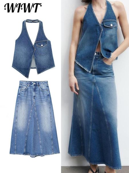 urban dresse y2k jeans vest skirts sets casual halter backless buttons pocket tank female elegant a line denim skirt suits 2023 230720, White;black
urban dresse y2k jeans vest skirts sets casual halter backless buttons pocket tank female elegant a line denim skirt suits 2023 230720, White;black