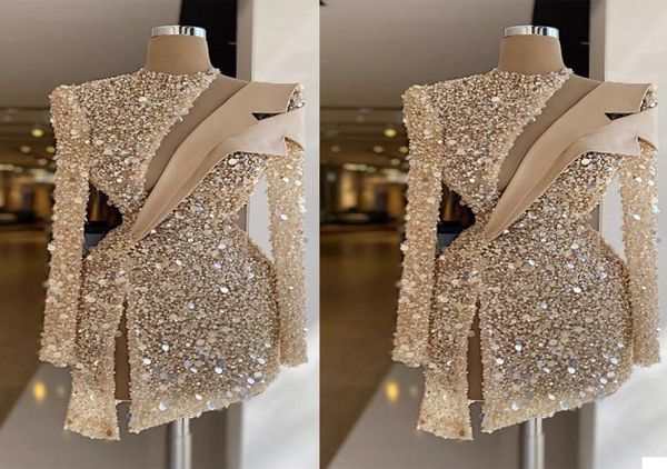 champagne evening dresses luxury sequins beads high neck long sleeves prom dress formal party gowns custom made knee length robe d7069778, Black;red
champagne evening dresses luxury sequins beads high neck long sleeves prom dress formal party gowns custom made knee length robe d7069778, Black;red