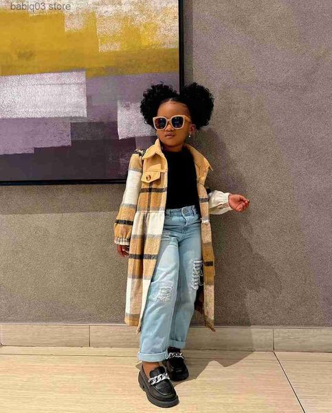 coat m8075 children's autumn coat plaid contrast polo brushed long sleeve trendy long cardigan ins t230720, Blue;gray
coat m8075 children's autumn coat plaid contrast polo brushed long sleeve trendy long cardigan ins t230720, Blue;gray