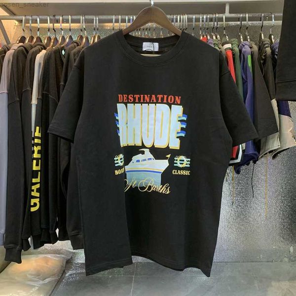 rhude t shirt men women oversized steamship printing rhude tee short sleeve harajuku streetwear, White;black
rhude t shirt men women oversized steamship printing rhude tee short sleeve harajuku streetwear, White;black