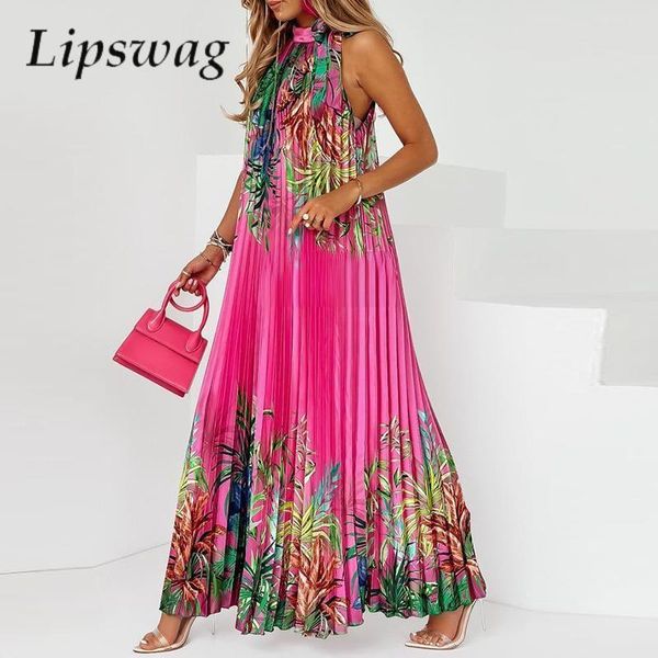 basic casual dresses lady casual loose halter pleated maxi dress women fashion leaf print sleeveless beach boho dress elegant halter long pa, Black;gray
basic casual dresses lady casual loose halter pleated maxi dress women fashion leaf print sleeveless beach boho dress elegant halter long pa, Black;gray