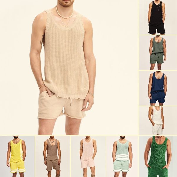 men's tracksuits wepbel knitted vests 2 piece sleeveless tank shorts casual sports fashion sweater 230719, Gray
men's tracksuits wepbel knitted vests 2 piece sleeveless tank shorts casual sports fashion sweater 230719, Gray