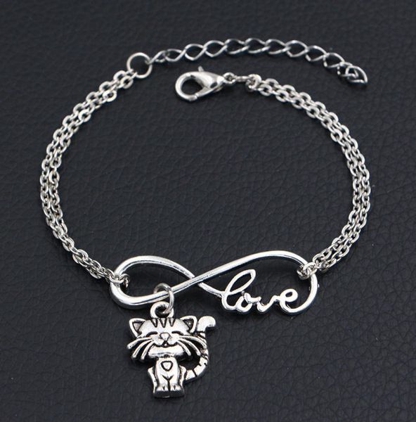new arrival alloy infinity love cat pendant charm bracelets bangles good qaulity handmade silver link chain diy jewelry gift for4101692, Golden;silver
new arrival alloy infinity love cat pendant charm bracelets bangles good qaulity handmade silver link chain diy jewelry gift for4101692, Golden;silver