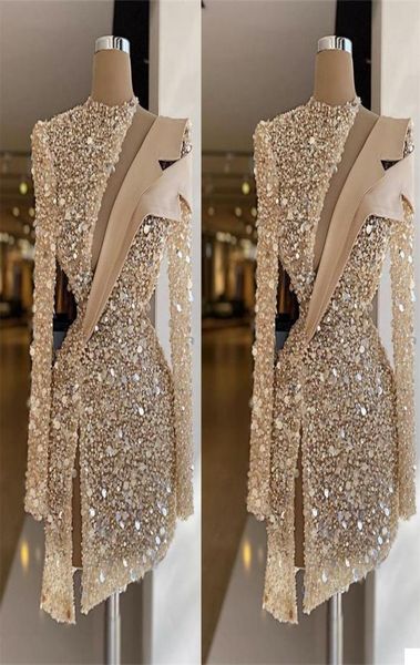 champagne evening dresses luxury sequins beads high neck long sleeves prom dress formal party gowns custom made knee length robe d6399534, Black;red
champagne evening dresses luxury sequins beads high neck long sleeves prom dress formal party gowns custom made knee length robe d6399534, Black;red
