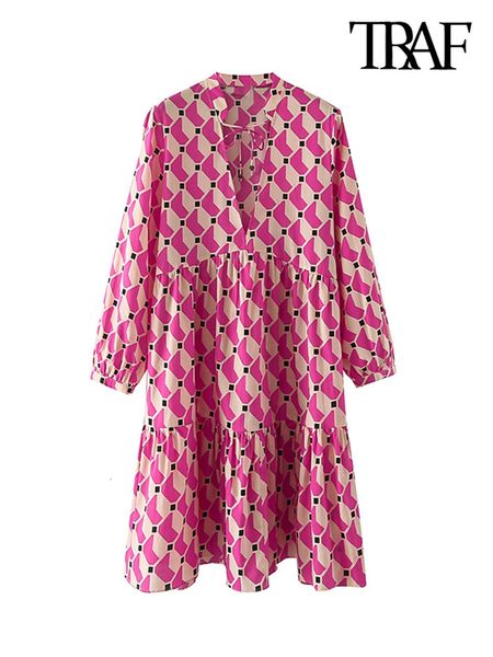 urban dresses traf women fashion with ties printed ruffled mini dress vintage v neck three quarter sleeve female vestidos mujer 230719, White;black
urban dresses traf women fashion with ties printed ruffled mini dress vintage v neck three quarter sleeve female vestidos mujer 230719, White;black