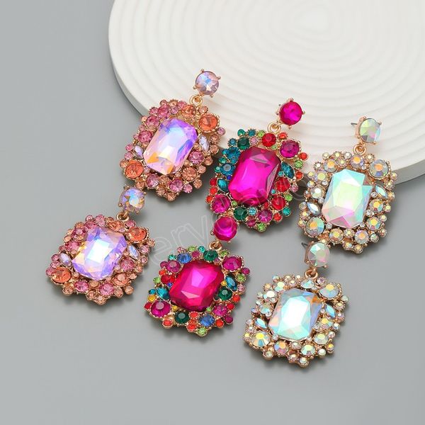 colorful rhinestone dangle earrings for women fashion jewelry girls geometry earrings elegant party accessories, Silver
colorful rhinestone dangle earrings for women fashion jewelry girls geometry earrings elegant party accessories, Silver