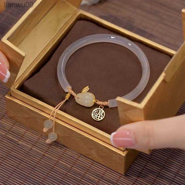 imitation hetian jade rabbit bangles for women tassel blessing charm bracelet chinese fashion festival jewelry on hand l230704, Black
imitation hetian jade rabbit bangles for women tassel blessing charm bracelet chinese fashion festival jewelry on hand l230704, Black