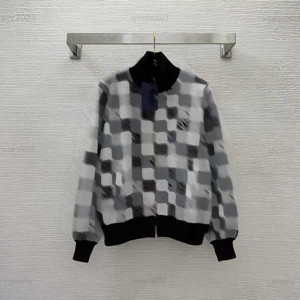womens designer jacket fashion chest circle logo badge coat size s- checkerboard color contrast zipper baseball uniform july14, Black;brown
womens designer jacket fashion chest circle logo badge coat size s- checkerboard color contrast zipper baseball uniform july14, Black;brown