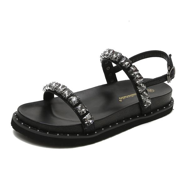 sandals band platform sandals women thick bottom flat summer gladiator sandalias mujer crystal beads sandalias femininas 230719, Black
sandals band platform sandals women thick bottom flat summer gladiator sandalias mujer crystal beads sandalias femininas 230719, Black