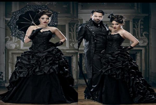 vintage black gothic wedding dresses plus size sweetheart laceup corset laceup victorian vampires punk evil queens bridal gown5611110, White
vintage black gothic wedding dresses plus size sweetheart laceup corset laceup victorian vampires punk evil queens bridal gown5611110, White