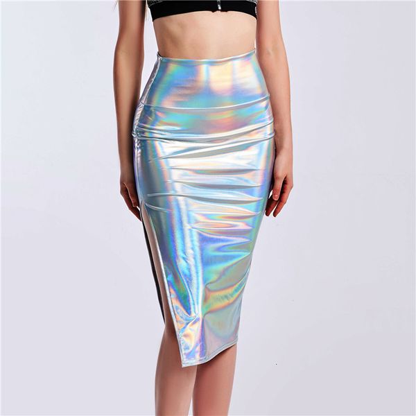 skirts chic women slim long holographic laser skirt high waist split midi office lady knee length summer 230720, Black
skirts chic women slim long holographic laser skirt high waist split midi office lady knee length summer 230720, Black