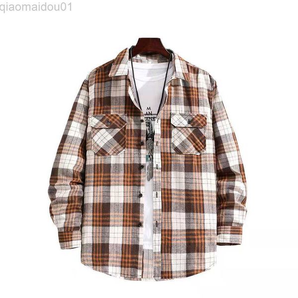 men's casual shirts mens new frosted autumn and winter youth mens loose plaid fashion casual long-sleeve shirt thickening l230721, White;black
men's casual shirts mens new frosted autumn and winter youth mens loose plaid fashion casual long-sleeve shirt thickening l230721, White;black