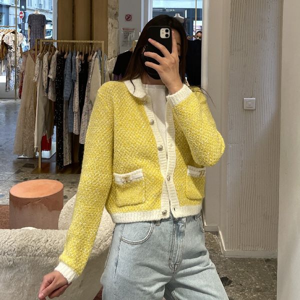 women's jackets genuine maje colorblock bright silk sequin knit cardigan, Black;brown
women's jackets genuine maje colorblock bright silk sequin knit cardigan, Black;brown
