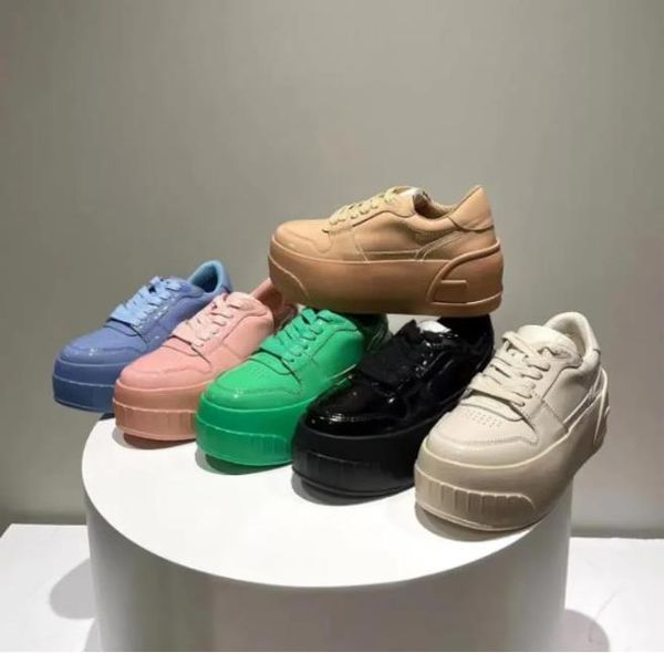fashion show summer platform casula shoes nude beige brushed leather 7cm high rubber platfrom sole low- oversize embossed motif sneaker size, Black
fashion show summer platform casula shoes nude beige brushed leather 7cm high rubber platfrom sole low- oversize embossed motif sneaker size, Black