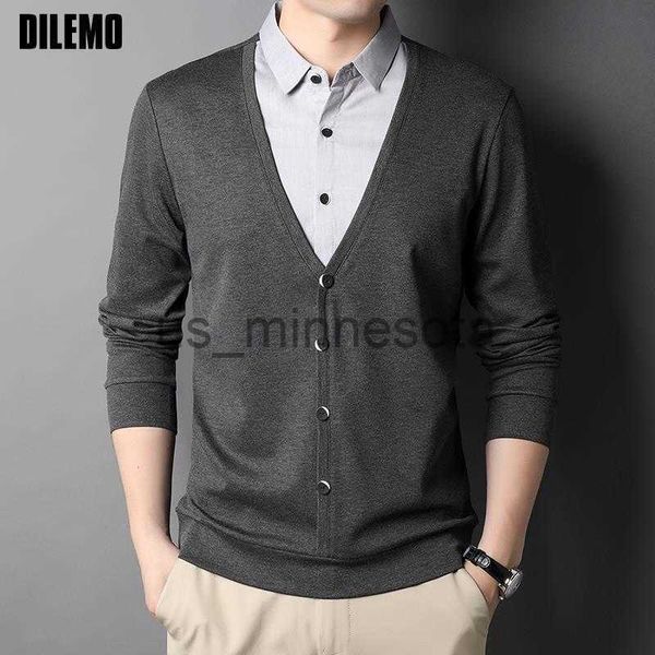 men's sweaters new brand fashion knit trendy fake two collared cardigans for men sweater designer casual coats jacket clothes men j2307, White;black
men's sweaters new brand fashion knit trendy fake two collared cardigans for men sweater designer casual coats jacket clothes men j2307, White;black