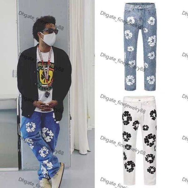 23ss men's jeans high street denim tears style kapok washed straight jeans men's fashion vintage loose pants, Blue
23ss men's jeans high street denim tears style kapok washed straight jeans men's fashion vintage loose pants, Blue